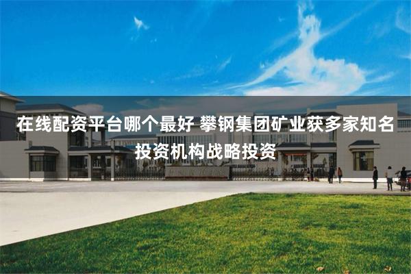 在线配资平台哪个最好 攀钢集团矿业获多家知名投资机构战略投资